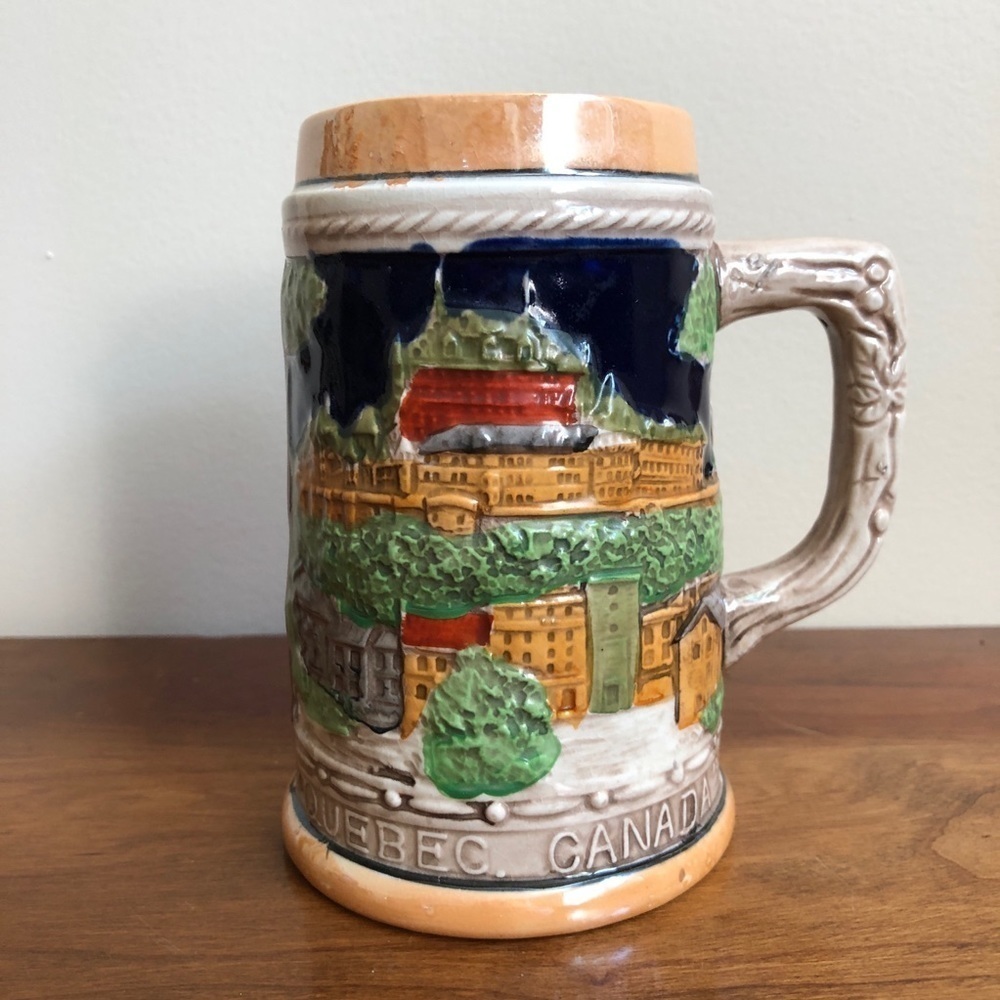 VINTAGE Quebec souvenir stein